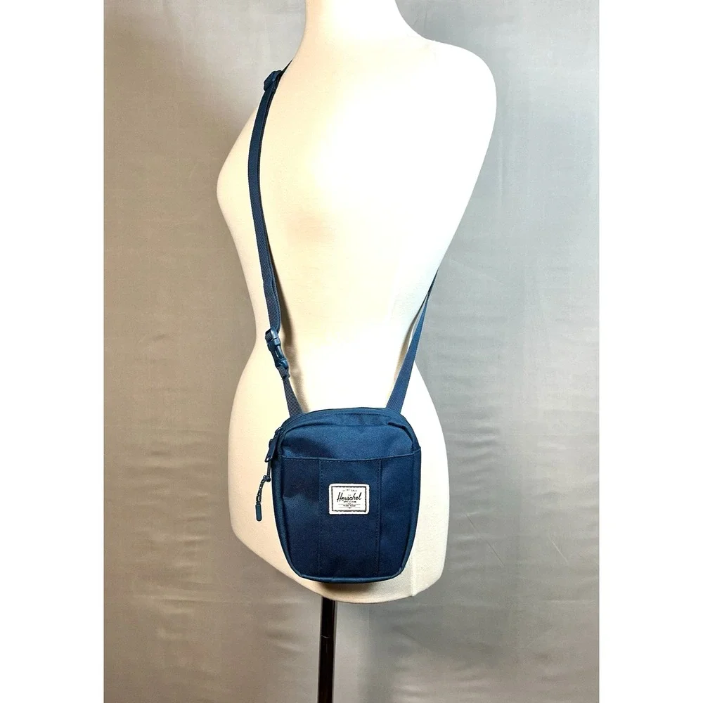 Herschel Supply Co. Cruz‎ Mini Crossbody Bag Canvas Fabric Teal Blue
